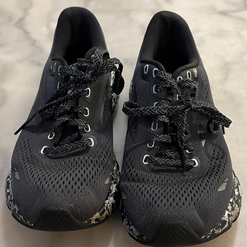 Brooks Ghost Black and White Patterned Sneakers - image 8